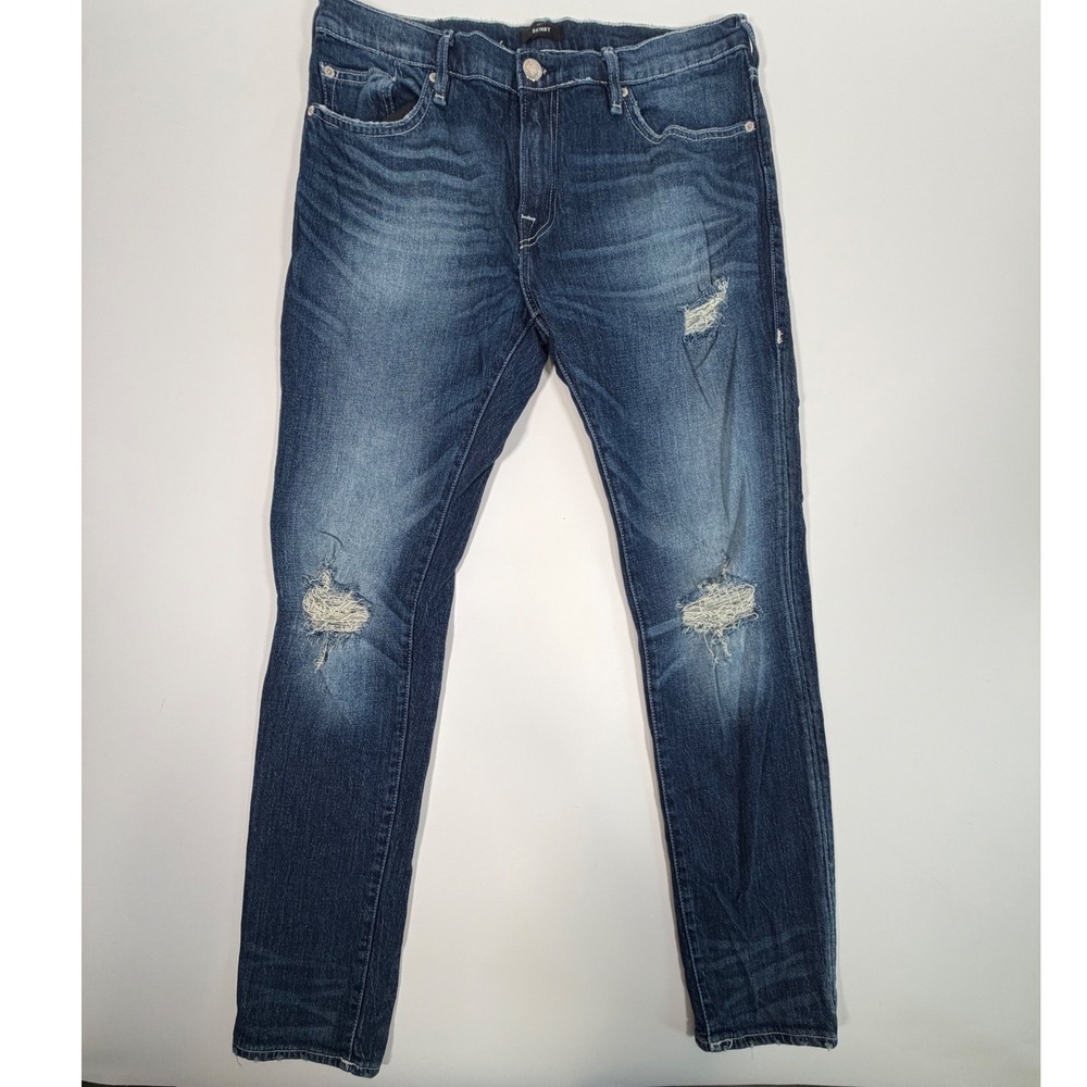 True Religion Men Skinny Jeans Dark Wash Denim Y2K Minimalist Blue 36x32